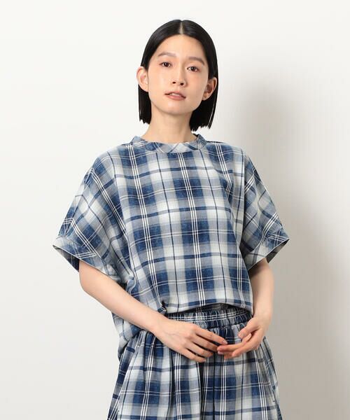 COMME CA ISM / コムサイズム シャツ・ブラウス | インディゴチェックプルオーバー / セットアップ対応 | 詳細11
