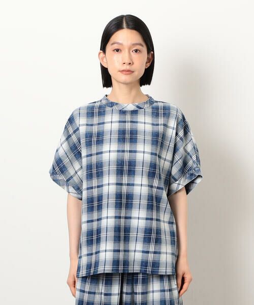 COMME CA ISM / コムサイズム シャツ・ブラウス | インディゴチェックプルオーバー / セットアップ対応 | 詳細12