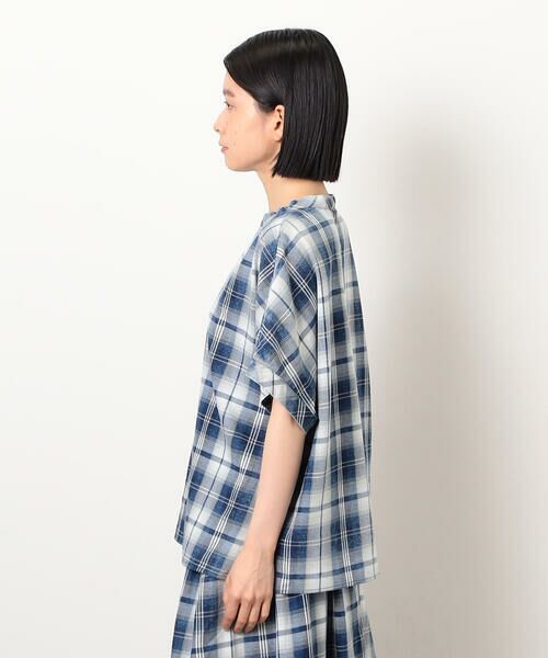 COMME CA ISM / コムサイズム シャツ・ブラウス | インディゴチェックプルオーバー / セットアップ対応 | 詳細13