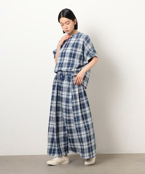 COMME CA ISM / コムサイズム シャツ・ブラウス | インディゴチェックプルオーバー / セットアップ対応 | 詳細7