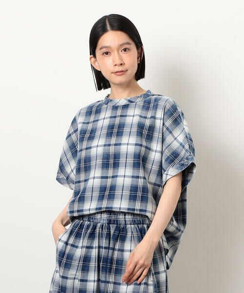 COMME CA ISM / コムサイズム シャツ・ブラウス | インディゴチェックプルオーバー / セットアップ対応 | 詳細10