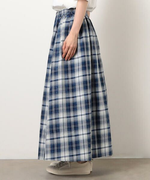 COMME CA ISM / コムサイズム ロング・マキシ丈スカート | インディゴチェックスカート / セットアップ対応 | 詳細18