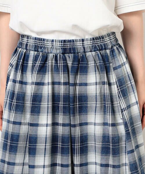 COMME CA ISM / コムサイズム ロング・マキシ丈スカート | インディゴチェックスカート / セットアップ対応 | 詳細20