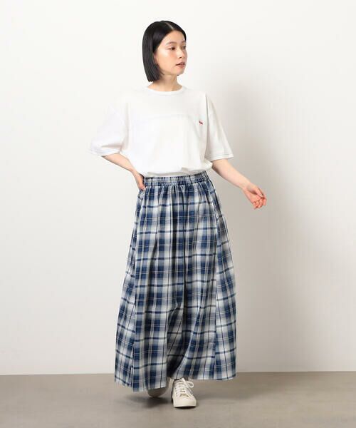 COMME CA ISM / コムサイズム ロング・マキシ丈スカート | インディゴチェックスカート / セットアップ対応 | 詳細10