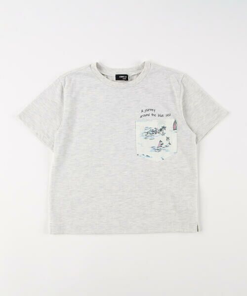 COMME CA ISM / コムサイズム Tシャツ | マリンアロハ柄ポケット 半袖Tシャツ | 詳細1