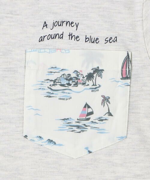 COMME CA ISM / コムサイズム Tシャツ | マリンアロハ柄ポケット 半袖Tシャツ | 詳細6