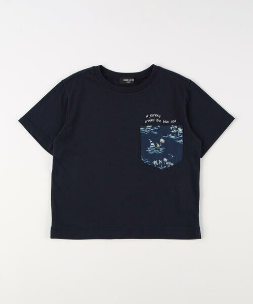 COMME CA ISM / コムサイズム Tシャツ | マリンアロハ柄ポケット 半袖Tシャツ | 詳細8