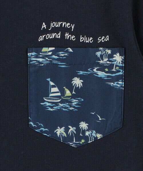 COMME CA ISM / コムサイズム Tシャツ | マリンアロハ柄ポケット 半袖Tシャツ | 詳細9