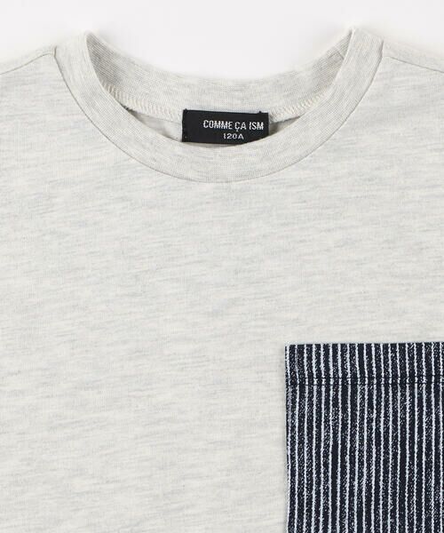 COMME CA ISM / コムサイズム Tシャツ | ヒッコリープリント使い 半袖Tシャツ | 詳細4