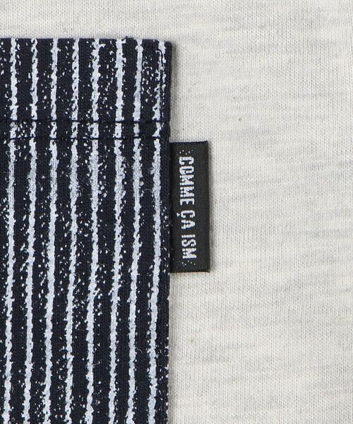 COMME CA ISM / コムサイズム Tシャツ | ヒッコリープリント使い 半袖Tシャツ | 詳細7