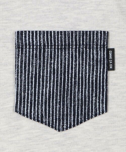 COMME CA ISM / コムサイズム Tシャツ | ヒッコリープリント使い 半袖Tシャツ | 詳細8