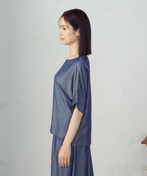 COMME CA ISM / コムサイズム シャツ・ブラウス | 【セットアップ対応】デニムライクシャンブレー Ｔブラウス | 詳細10