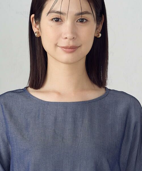 COMME CA ISM / コムサイズム シャツ・ブラウス | 【セットアップ対応】デニムライクシャンブレー Ｔブラウス | 詳細12