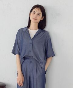 COMME CA ISM / コムサイズム シャツ・ブラウス | 【セットアップ対応】デニムライクシャンブレー ショートスリーブシャツ