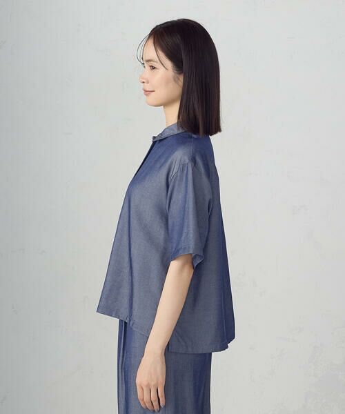 COMME CA ISM / コムサイズム シャツ・ブラウス | 【セットアップ対応】デニムライクシャンブレー ショートスリーブシャツ | 詳細11