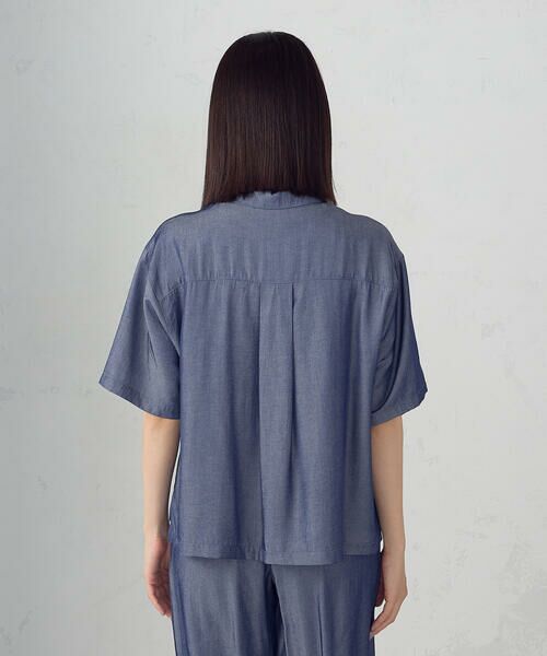 COMME CA ISM / コムサイズム シャツ・ブラウス | 【セットアップ対応】デニムライクシャンブレー ショートスリーブシャツ | 詳細12