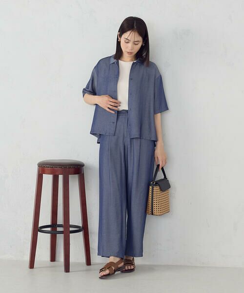 COMME CA ISM / コムサイズム シャツ・ブラウス | 【セットアップ対応】デニムライクシャンブレー ショートスリーブシャツ | 詳細2