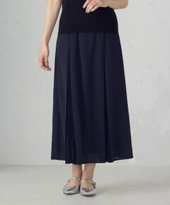 COMME CA ISM / コムサイズム ロング・マキシ丈スカート | 切替プリーツデザイン スカート