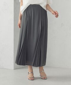 COMME CA ISM / コムサイズム ロング・マキシ丈スカート | 切替プリーツデザイン スカート