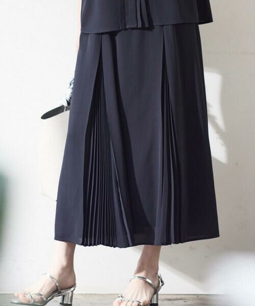 COMME CA ISM / コムサイズム ロング・マキシ丈スカート | 切替プリーツデザイン スカート | 詳細1