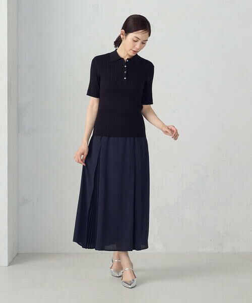 COMME CA ISM / コムサイズム ロング・マキシ丈スカート | 切替プリーツデザイン スカート | 詳細3