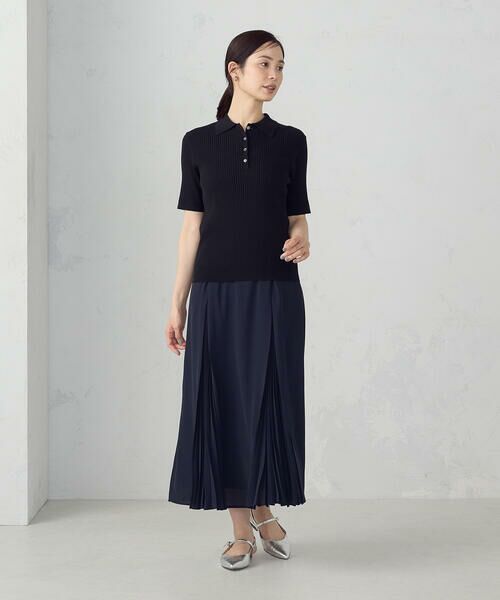 COMME CA ISM / コムサイズム ロング・マキシ丈スカート | 切替プリーツデザイン スカート | 詳細4