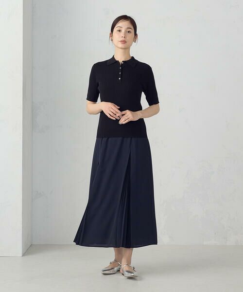 COMME CA ISM / コムサイズム ロング・マキシ丈スカート | 切替プリーツデザイン スカート | 詳細6