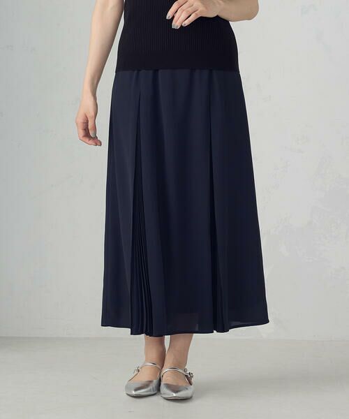 COMME CA ISM / コムサイズム ロング・マキシ丈スカート | 切替プリーツデザイン スカート | 詳細7