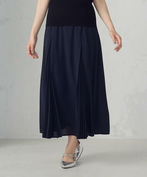 COMME CA ISM / コムサイズム ロング・マキシ丈スカート | 切替プリーツデザイン スカート | 詳細8