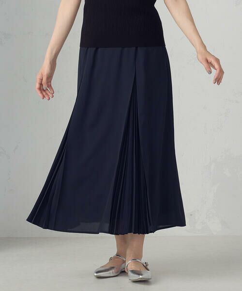 COMME CA ISM / コムサイズム ロング・マキシ丈スカート | 切替プリーツデザイン スカート | 詳細9