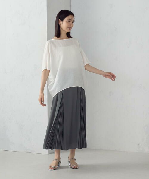 COMME CA ISM / コムサイズム ロング・マキシ丈スカート | 切替プリーツデザイン スカート | 詳細11