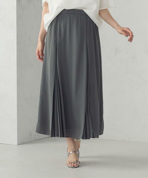 COMME CA ISM / コムサイズム ロング・マキシ丈スカート | 切替プリーツデザイン スカート | 詳細14