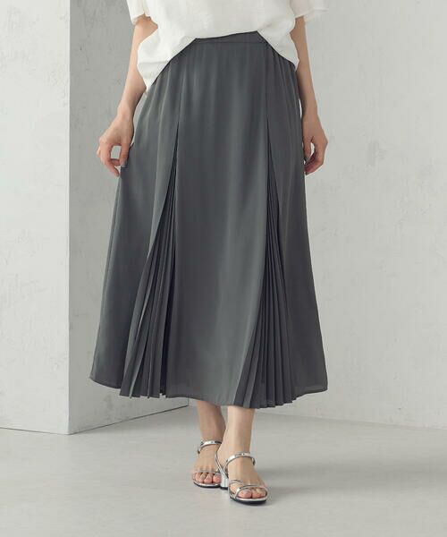COMME CA ISM / コムサイズム ロング・マキシ丈スカート | 切替プリーツデザイン スカート | 詳細16