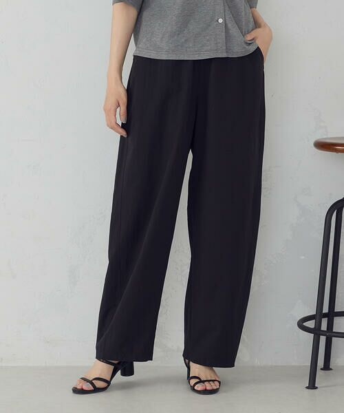 COMME CA ISM/コムサイズム ワッシャータイプライター バレルパンツ ブラック L COMME CA ISM/コムサイズム ワッシャータイプライター バレルパンツ ブラック L