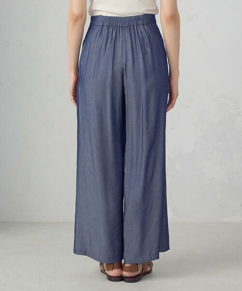 COMME CA ISM / コムサイズム その他パンツ | 【セットアップ対応】デニムライクシャンブレー サイドパネル ワイドパンツ | 詳細10