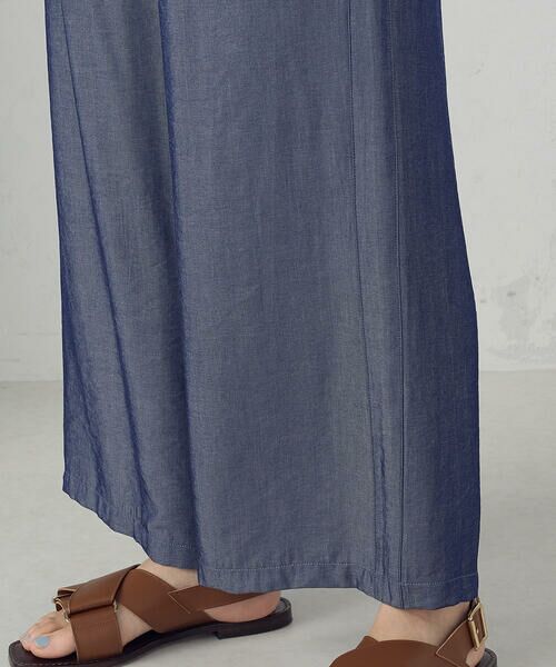 COMME CA ISM / コムサイズム その他パンツ | 【セットアップ対応】デニムライクシャンブレー サイドパネル ワイドパンツ | 詳細13