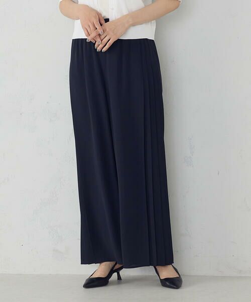 COMME CA ISM / コムサイズム その他パンツ | サイドプリーツデザイン パンツ(ネイビー)