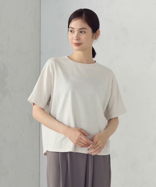COMME CA ISM/コムサイズム 日本の色 カラーTシャツ 灰白(アイボリー) M COMME CA ISM/コムサイズム 日本の色 カラーTシャツ 灰白(アイボリー) M