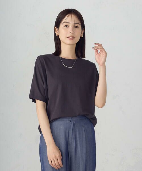COMME CA ISM/コムサイズム 日本の色 カラーTシャツ 消灰色(チャコール) M COMME CA ISM/コムサイズム 日本の色 カラーTシャツ 消灰色(チャコール) M