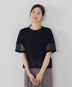 COMME CA ISM / コムサイズム カットソー | レースコンビ Ｔシャツ