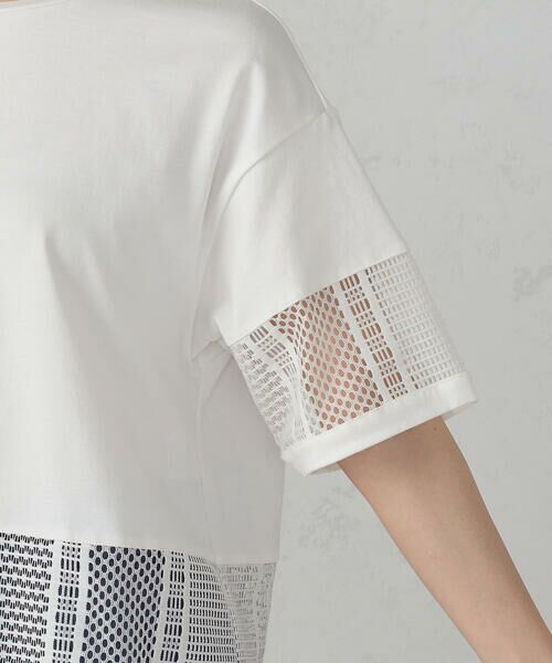 COMME CA ISM / コムサイズム カットソー | レースコンビ Ｔシャツ | 詳細10