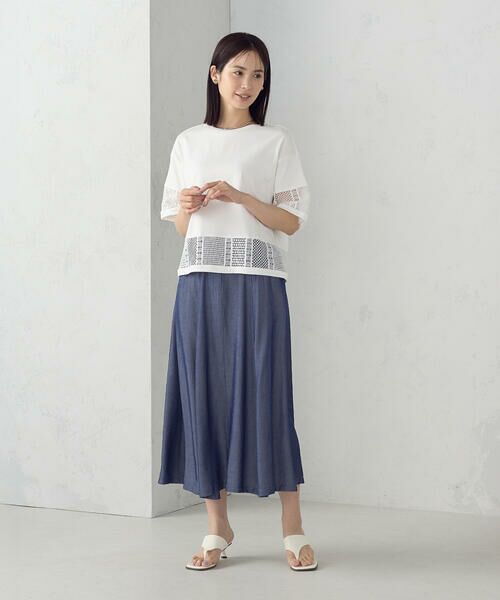 COMME CA ISM / コムサイズム カットソー | レースコンビ Ｔシャツ | 詳細2