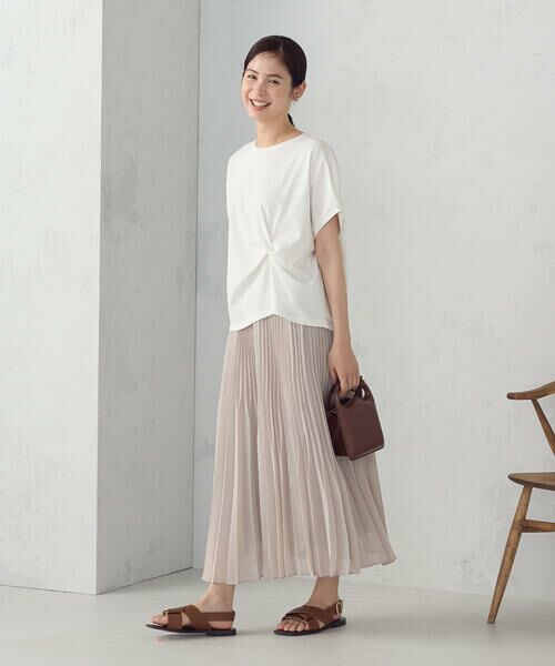 COMME CA ISM / コムサイズム カットソー | 【接触冷感】ツイストタック Ｔシャツ | 詳細1