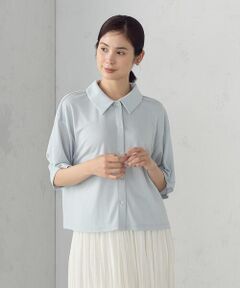 COMME CA ISM / コムサイズム カーディガン・ボレロ | ラメフライス 襟付きカーディガン