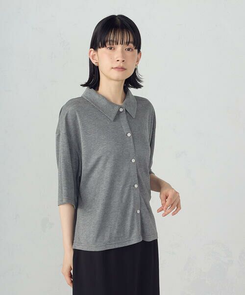 COMME CA ISM / コムサイズム カーディガン・ボレロ | ラメフライス 襟付きカーディガン | 詳細8