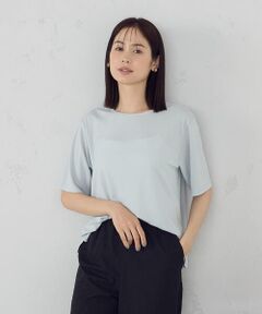 COMME CA ISM / コムサイズム カットソー | ラメフライス ボートネックカットソー