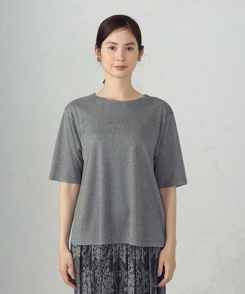 COMME CA ISM / コムサイズム カットソー | ラメフライス ボートネックカットソー | 詳細6