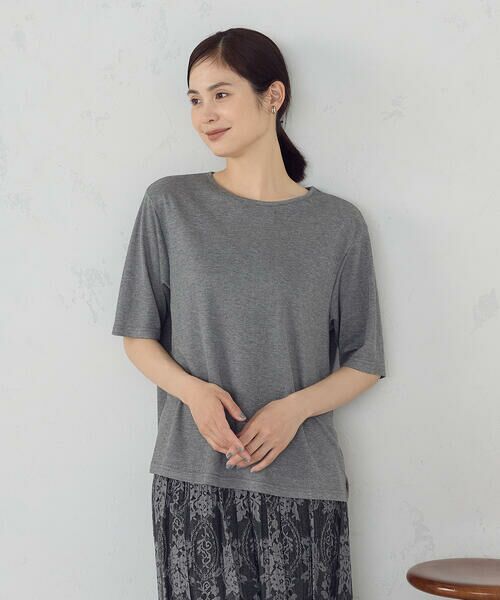 COMME CA ISM / コムサイズム カットソー | ラメフライス ボートネックカットソー | 詳細5