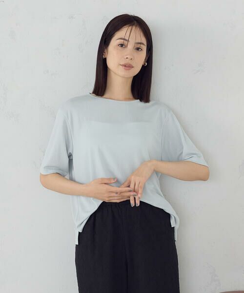 COMME CA ISM / コムサイズム カットソー | ラメフライス ボートネックカットソー | 詳細17