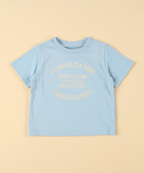 COMME CA ISM/コムサイズム フロッキープリント Tシャツ(ベビーサイズ) サックス 80〜90cm COMME CA ISM/コムサイズム フロッキープリント Tシャツ(ベビーサイズ) サックス 80〜90cm